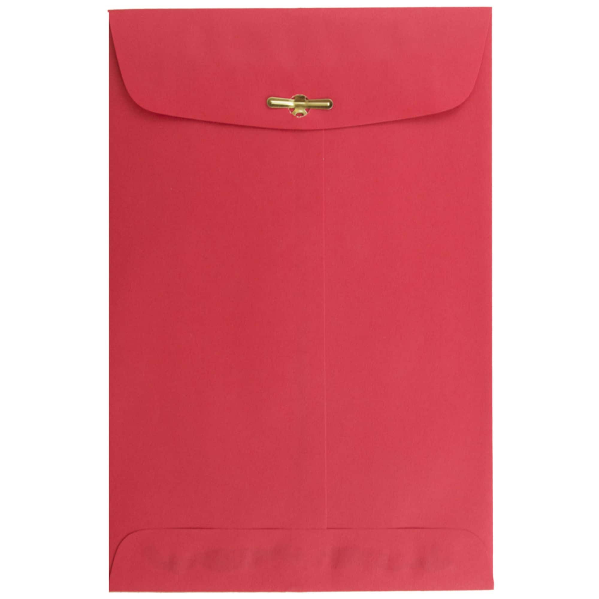 JAM Paper 6" x 9" Red Open End Catalog Recycled Envelopes, 25ct.
